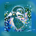 iPad（アイパッド）用壁紙 ・ ファンタジー、メルヘン・イラストレーション 「鳥の女神」