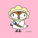 iPad（アイパッド）用壁紙 ・ 雀キャラクター・イラストレーション 「スズメの赤ちゃん」