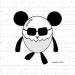 iPad（アイパッド）用壁紙 ・ 動物キャラクター・イラストレーション 「玉子パンダ」