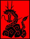 赤色・黒色・辰・龍・竜・干支・ドラゴン・縁起物