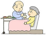 老老看護・介護・食事介助・介護保険・高齢化社会・介護ベッド・寝たきり